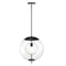 Designers Fountain Celeste 60 Watt 1-Light Matte Black Mid-Century Modern Pendant Light with Clear Glass Shade D305M-15P-MB - alternate 9